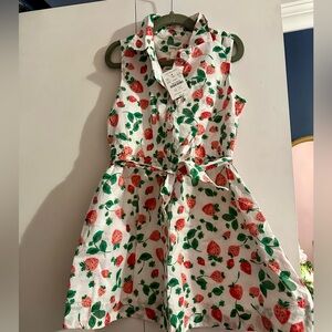 NWT Crewcuts Size 5 strawberry cotton dress